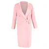 Max Mara Double-breasted Coat In Pink Wool In Pink