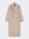 Max Mara Double-breasted Coat In Wool And Alpaca In Neutral