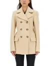 Max Mara Double-breasted Knitted Coat In Ivory
