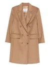 Max Mara Double-breasted Coat In Multi