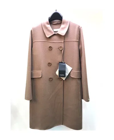 Max Mara Double Breasted Coat In Multicolor