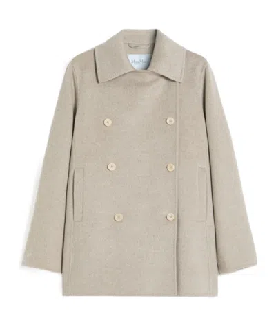Max Mara Double-breasted Coat In Neutral