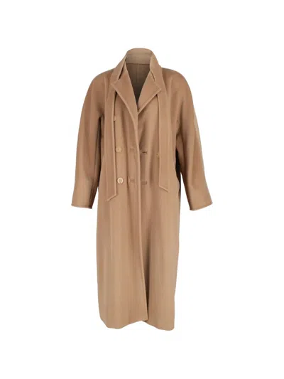 Pre-owned Max Mara Double-breasted Coat In Neutral