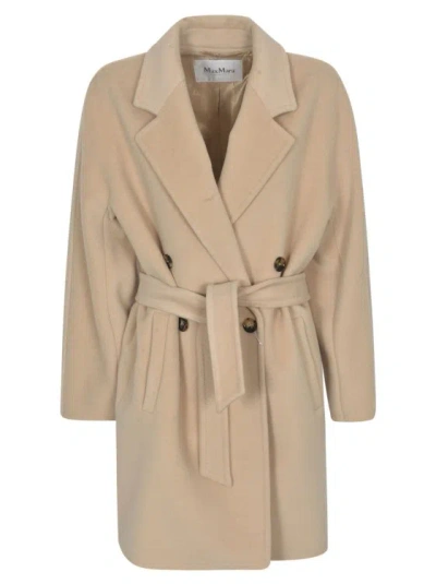 Max Mara Double Breasted Coat In Neutrals