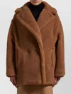 Max Mara Double-breasted Coat Notched Lapels In Brown