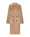 Max Mara Double Breasted Coat In Nude