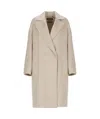Max Mara Double-breasted Coat In Nude