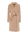 Max Mara Womens Camel Rialto Wrap-over Camel Hair Coat In Nude