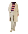 Max Mara Pastel Yellow Wool Blend Aia Coat In Nude