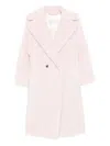 Max Mara Double-breasted Coat In Pink