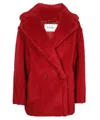 Max Mara Double-breasted Coat In Red