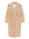 Max Mara Double-breasted Coat In Sand
