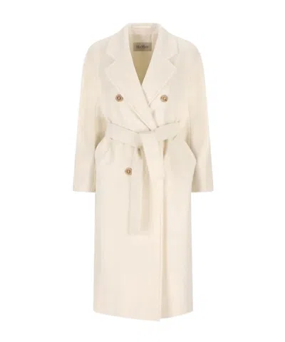 Max Mara Double-breasted Coat In White