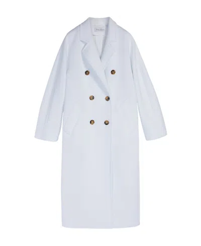Max Mara Double Breasted Coat In White