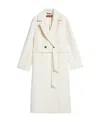 Max Mara Double Breasted Coat In White