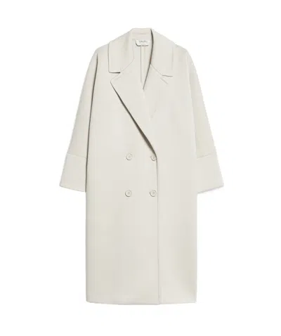 Max Mara Double-breasted Coat In White