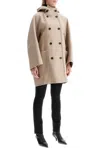 Max Mara Oversized Hooded Coat Patch Pockets In White