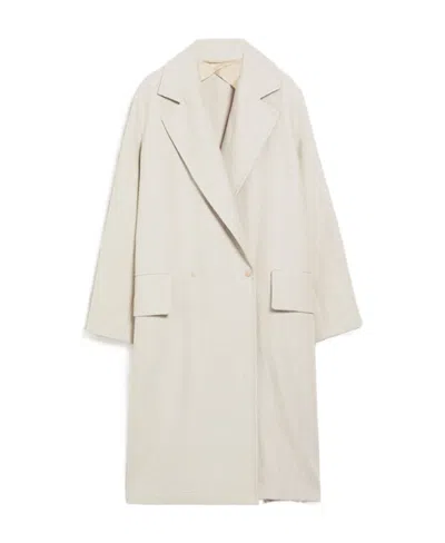 Max Mara Double-breasted Duster Coat In Nude