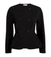 Max Mara Womens Black Seggio Inverted-lapel Regular-fit Woven Jacket In Black