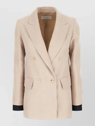 Max Mara Double Breasted Jacket And Matching Gilet In Brown