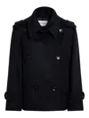 Max Mara Blue Double-breasted Wool Coat In Blue