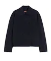 Max Mara Eden Double-breasted Broadcloth Jacket In Blue