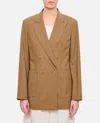 Max Mara Brown Double Breasted Blazer In Brown
