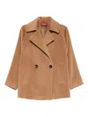 Max Mara Double-breasted Jacket In Brown