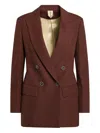 Max Mara Tailored Jacket Back Vent Flap Pockets Lapels In Brown