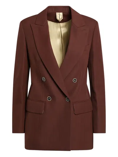 Max Mara Double-breasted Jacket In Brown