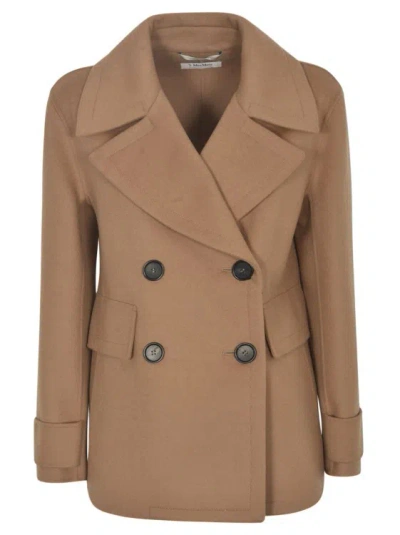 Max Mara Double-breasted Jacket In Brown
