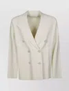 Max Mara Double Breasted Jacket Button Detailing