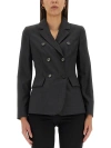 Max Mara Women's Double-breasted Jacket In Charcoal