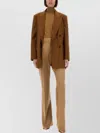 Max Mara Double-breasted Jacket Flap Pockets In Brown