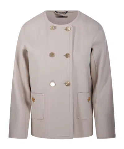 Max Mara Double-breasted Jacket In Gray