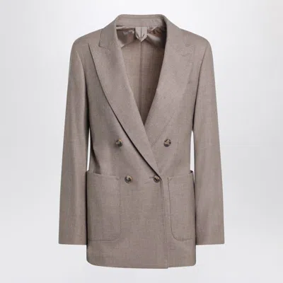 MAX MARA MAX MARA DOUBLE-BREASTED JACKET IN DOVE COLOR