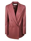 Max Mara Double-breasted Jacket In Pink