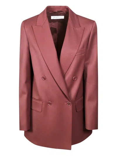 Max Mara Double-breasted Jacket In Pink