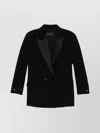 Max Mara Double-breasted Jacket With Satin Lapels And Rear Vents