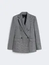 Max Mara Double-breasted Jersey Blazer In Gray