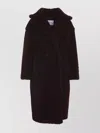Max Mara Double-breasted Knee-length Alpaca Coat In Black