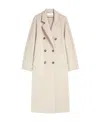Max Mara Double-breasted Knitted Coat In Nude
