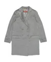 Max Mara Double-breasted Lapel Coat In Gray