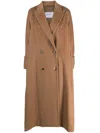 Max Mara Double-breasted Wool Coat In Brown