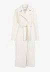 Max Mara White Alpaca Fragore Orsetto Biver Coat In White