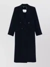 Max Mara Long Wool Cashmere Coat With Notched Lapels