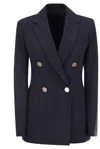 Max Mara 'lerici' Blue Double Breasted Blazer