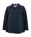 Max Mara Double-breasted Long-sleeved Casual Jacket In Black