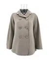 Max Mara Double-breasted Long-sleeved Casual Jacket In Gray