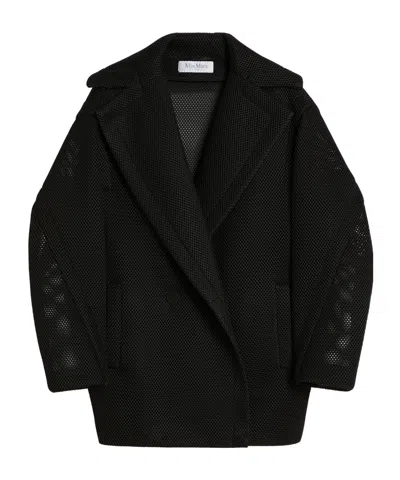 Max Mara Double-breasted Long-sleeved Jacket In Black